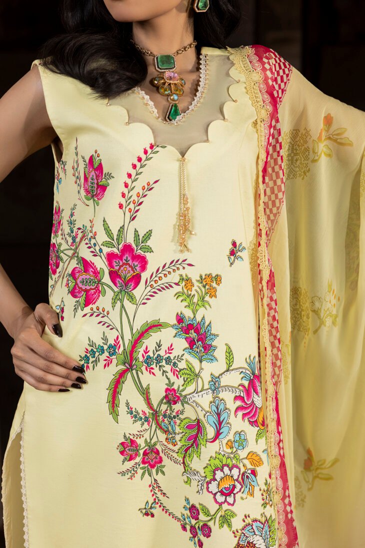Lemon Printed Lawn Shirt