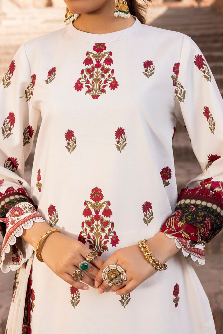 Off-White Printed Lawn Shirt
