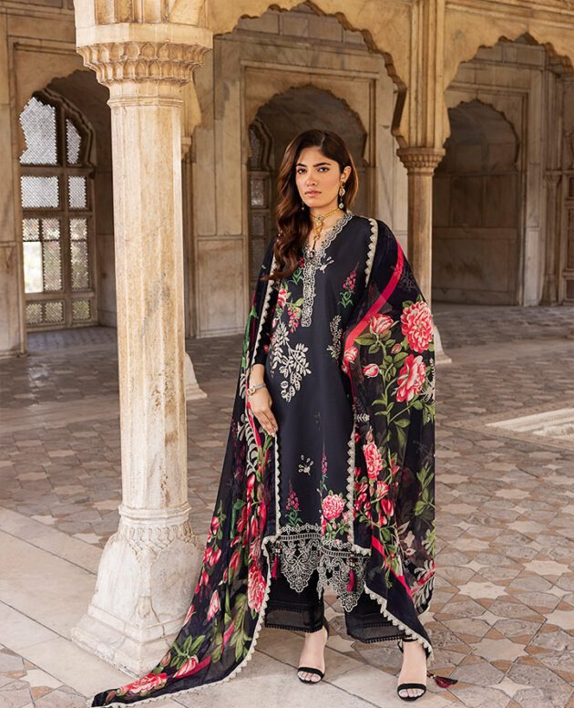 3 Piece Embroidered Unstitched Lawn Suit