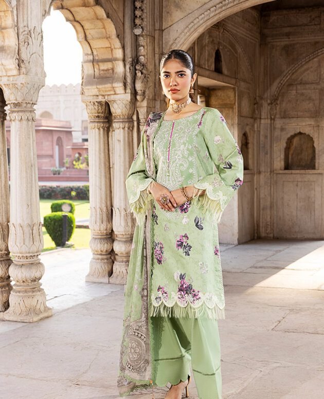 3 Piece Embroidered Unstitched Lawn Suit