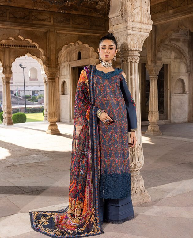 3 Piece Embroidered Unstitched Lawn Suit