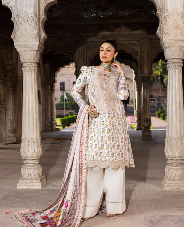 3 Piece Embroidered Unstitched Lawn Suit