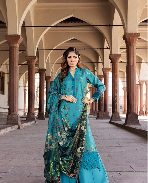3 Piece Embroidered Unstitched Lawn Suit